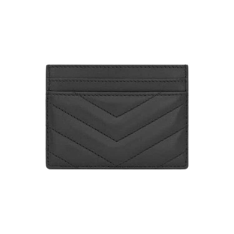 Saint Laurent Cassandre Matelassé Card Case 'Noir'