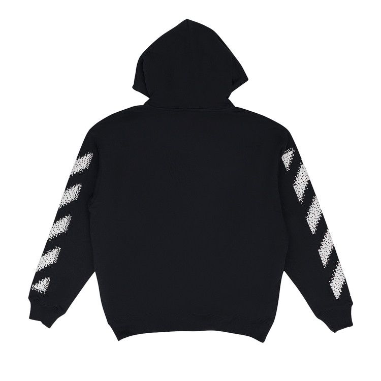 Off-White Pixel Diagonal Skate Hoodie 'Black'