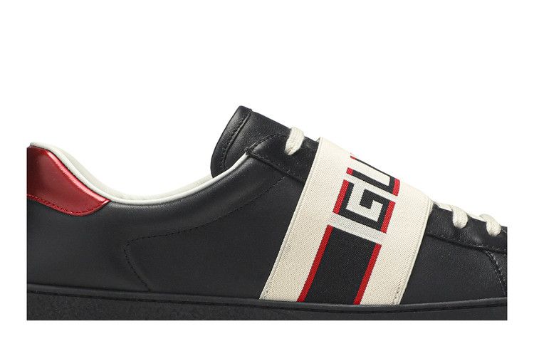 Gucci Ace Stripe Leather 'Black'