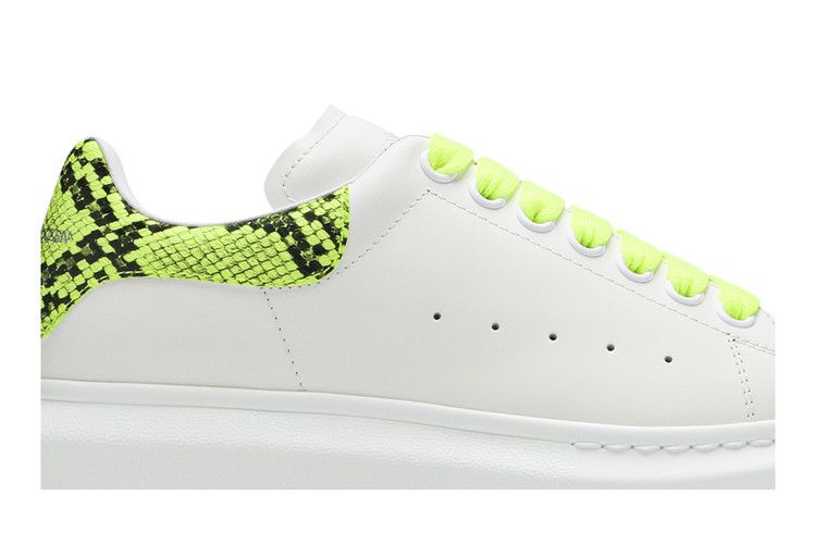 Alexander McQueen Wmns Oversized Sneaker 'Snake Print - White Yellow'