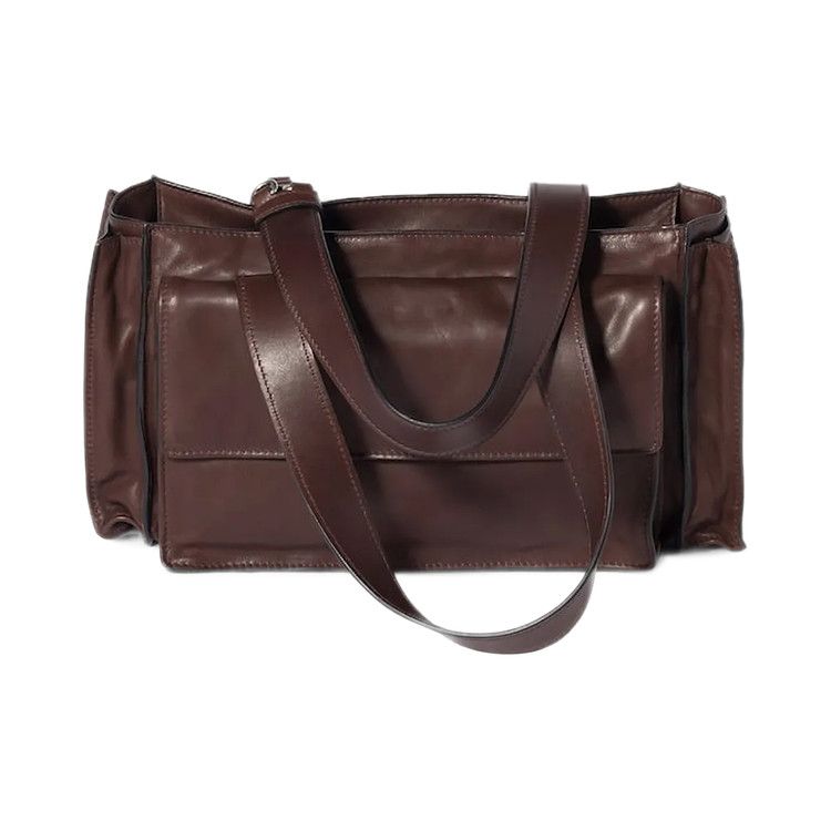 Miu Miu Utilitaire Nappa Leather Shopping Bag 'Sienna'