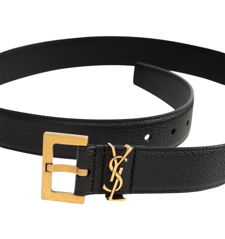 Saint Laurent Cassandre Belt 'Black'