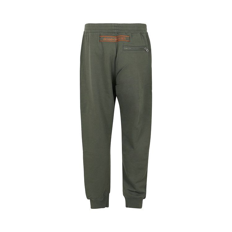 Alexander McQueen Slim-Fit Cotton Track Pants 'Green'