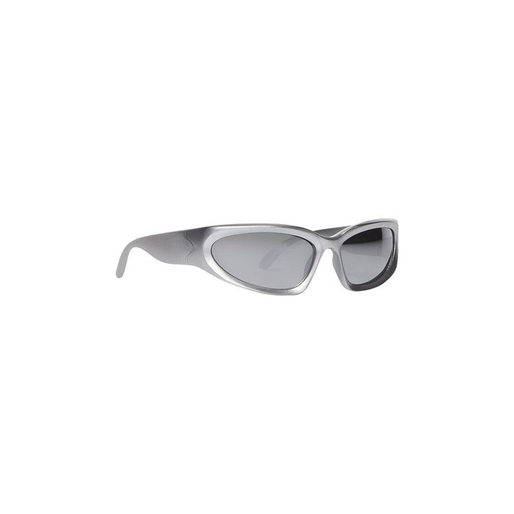 Balenciaga Swift Oval Sunglasses 'Silver'