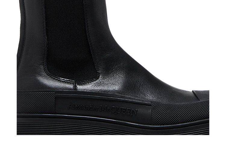 Alexander McQueen Wmns Tread Slick Knee High Boot 'Black'