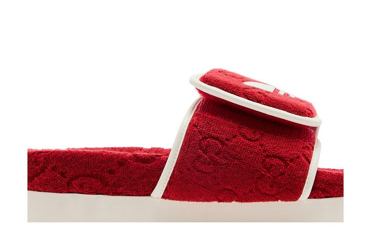 Adidas x Gucci Wmns GG Platform Sandal 'Red Cotton Sponge'