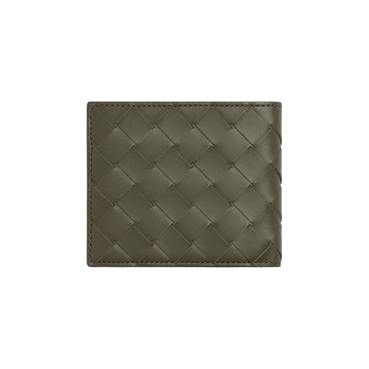 Bottega Veneta Intrecciato Bi Fold Wallet 'Crocodile/Silver'