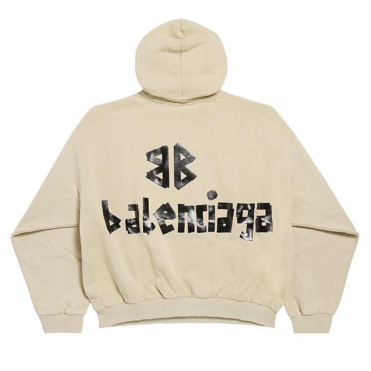 Balenciaga Ripped Pocket Hoodie 'Beige'
