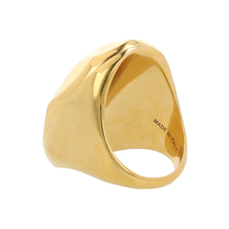 Alexander McQueen Faceted Stone Ring 'Gold'