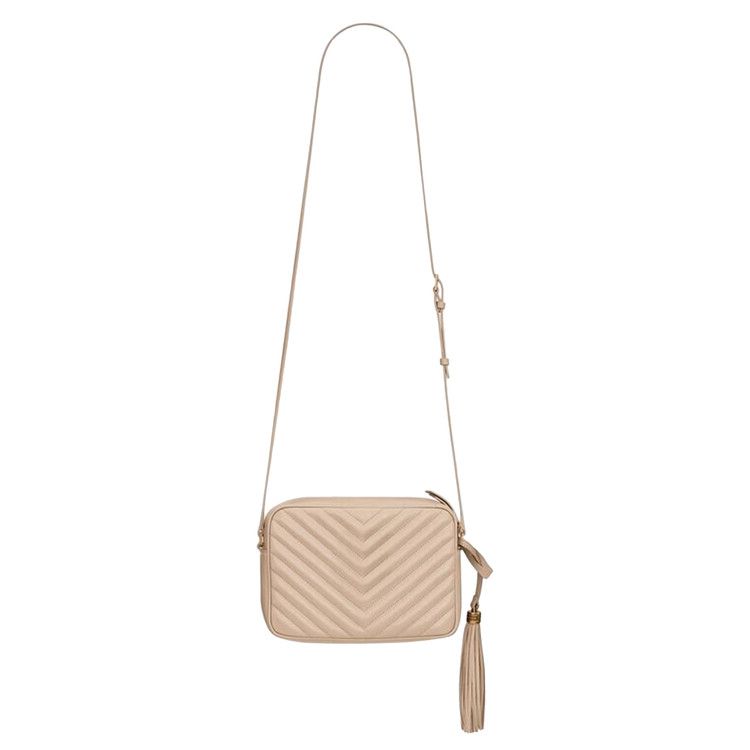 Saint Laurent Lou Quilted Crossbody Bag 'Dark Beige'