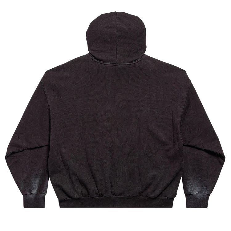 Balenciaga Medium Fit Hoodie 'Washed Black/White'