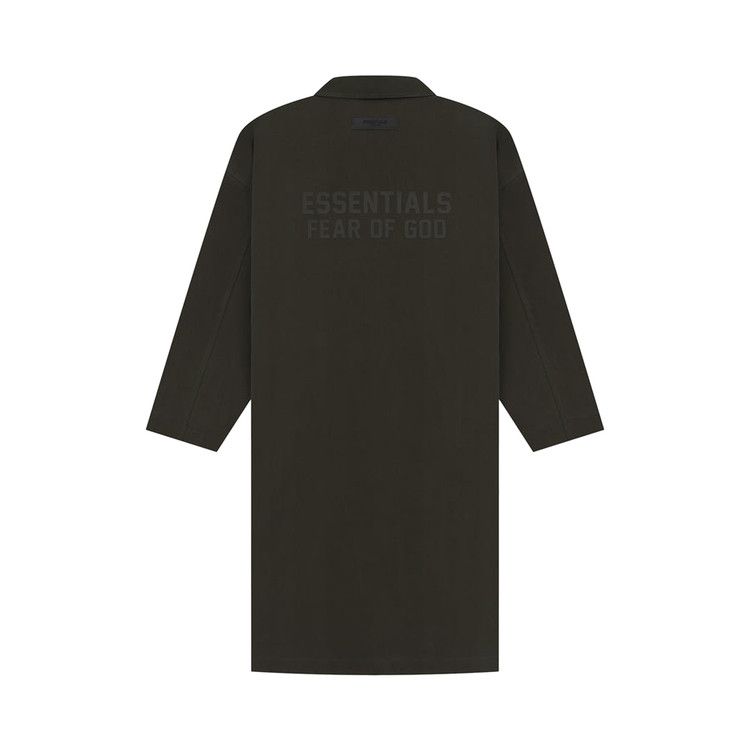 Fear of God Essentials Kids Long Coat 'Off Black'
