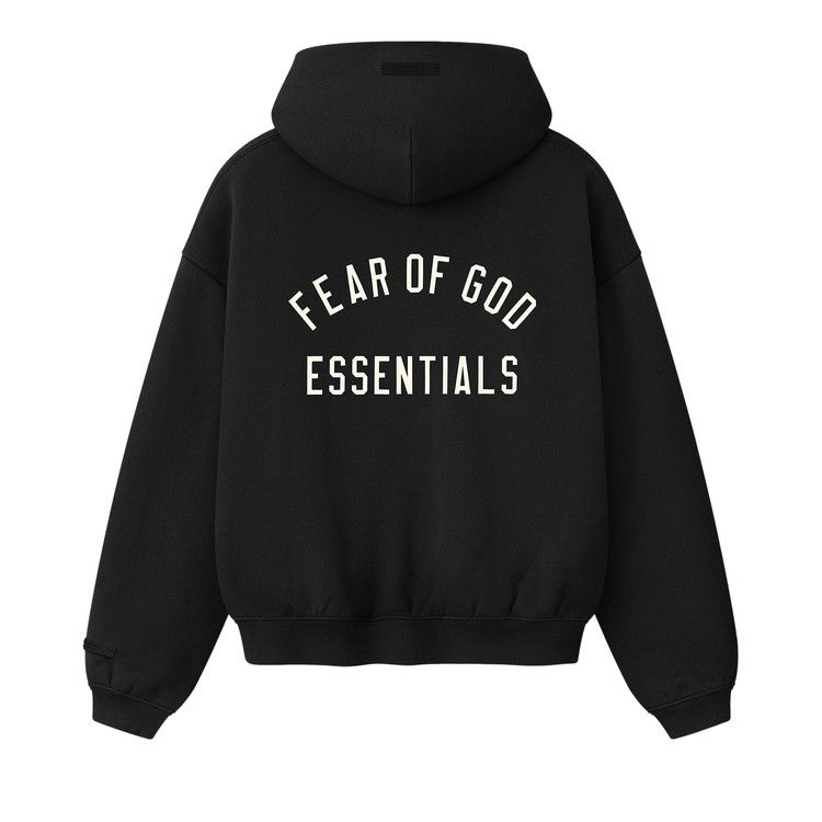 Fear of God Essentials Classic Full Zip Hoodie 'Vintage Black'