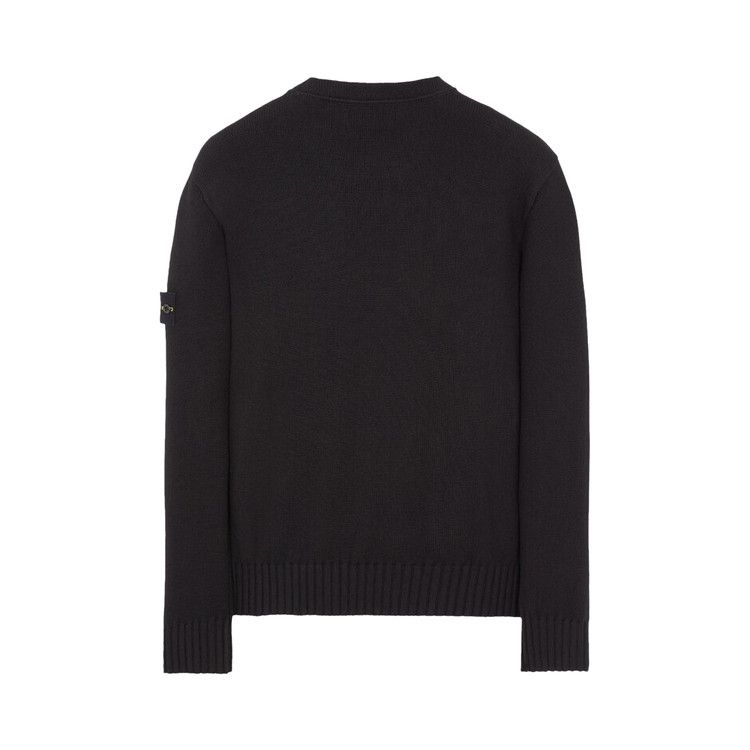 Stone Island Logo Patch Crewneck Jumper 'Black'