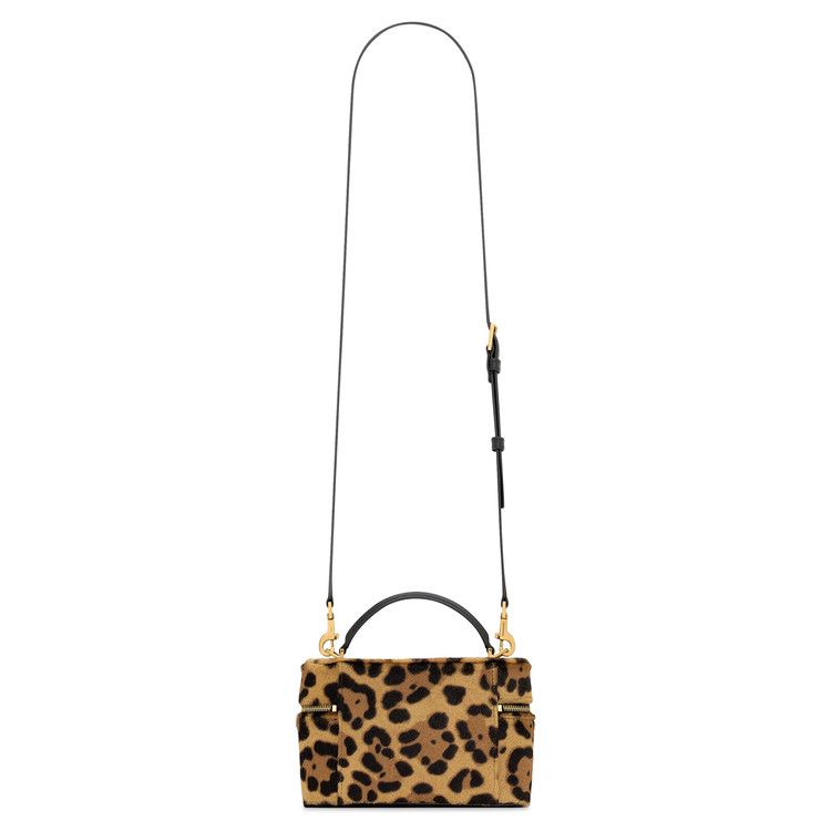 Saint Laurent Gaby Vanity In Leopard 'Manto Naturale/Nero'