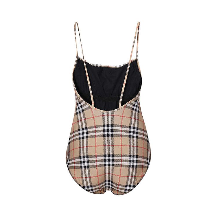Burberry Check Print One-Piece Swimsuit 'Archive Beige IP Check'