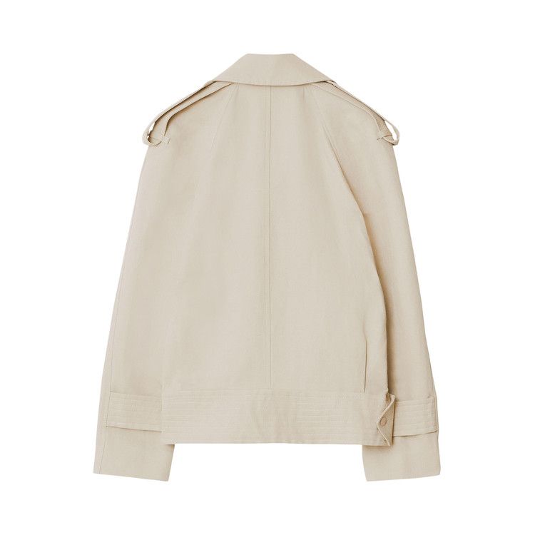 Burberry Canvas Trench Jacket 'Oat'