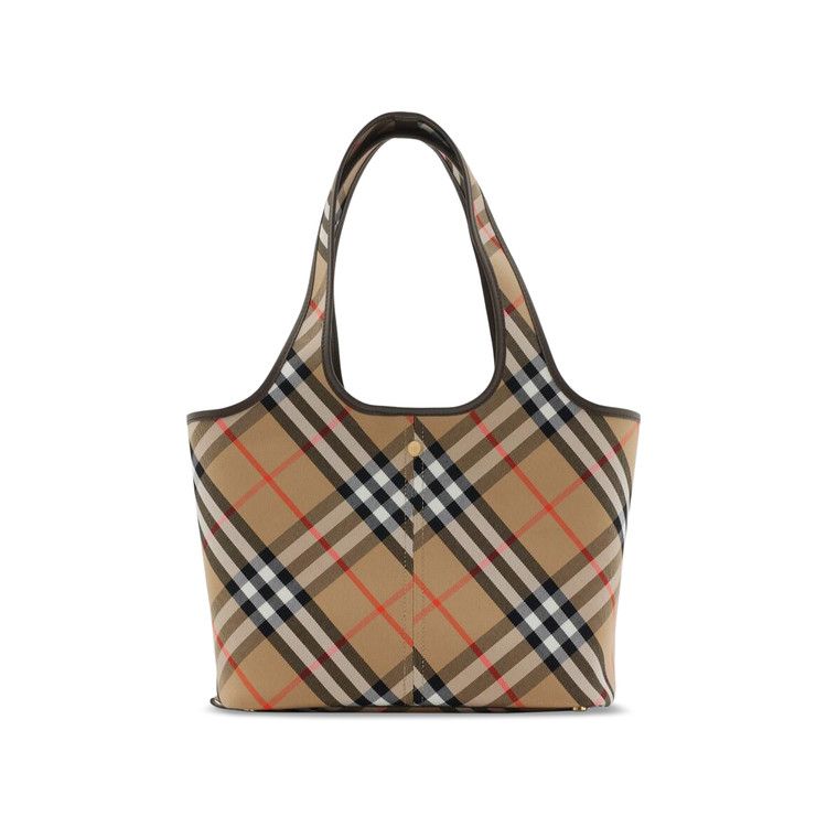 Burberry Small Checked Tote Bag 'Sand'