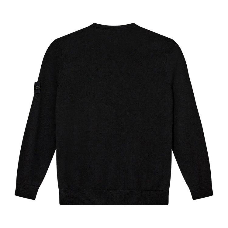 Stone Island Logo Patch Crewneck Jumper 'Black'