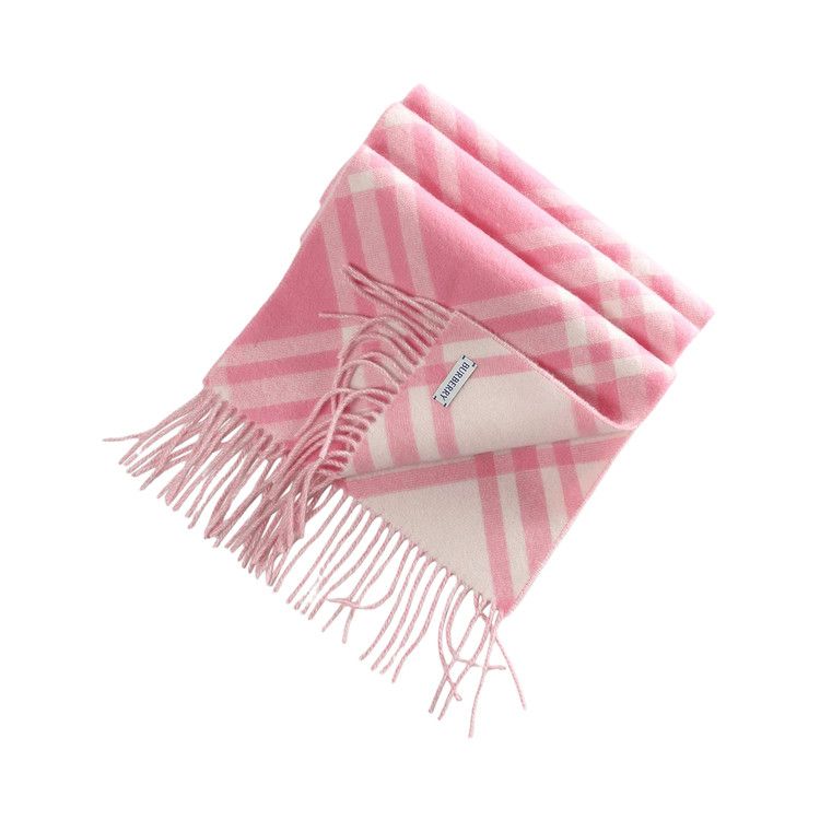 Burberry MU Check Cashmere Scarf 'Sugar Pink'
