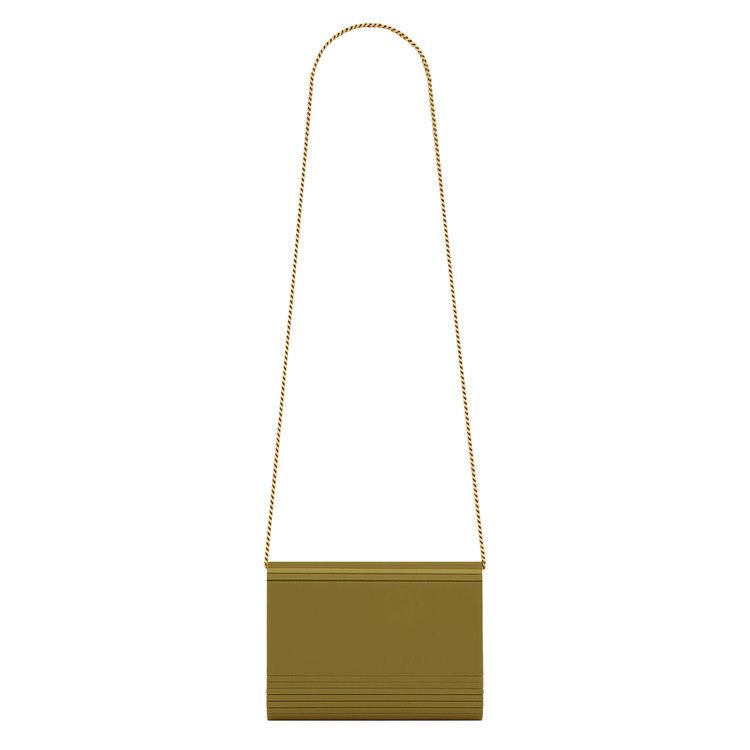 Saint Laurent Vicky Minaudière In Plexiglas 'Verde'