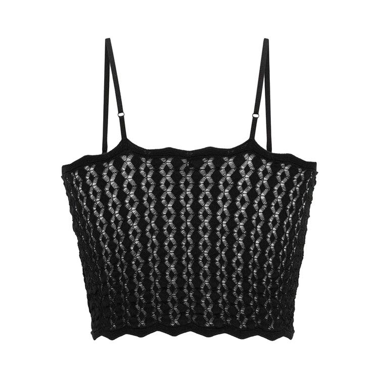 Saint Laurent Cropped Tank Top 'Black'