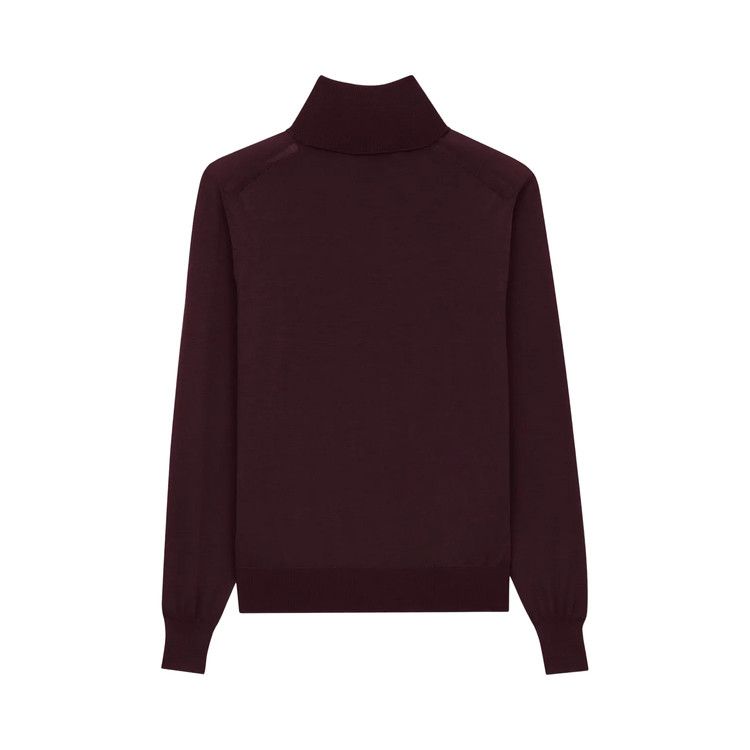 Saint Laurent Roll Neck Sweater 'Bordeaux'