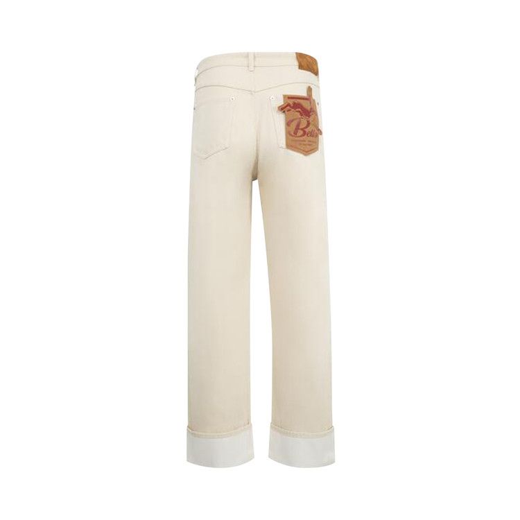 Bottega Veneta Colored Turned Up Jeans 'Pale Meringue'