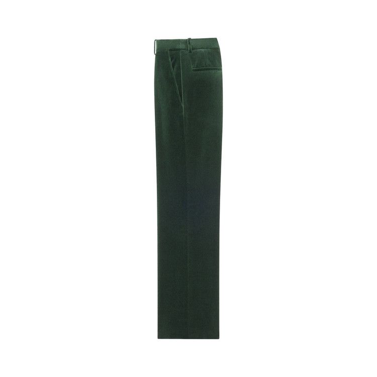 Saint Laurent Pants In Velvet 'Emeraude'