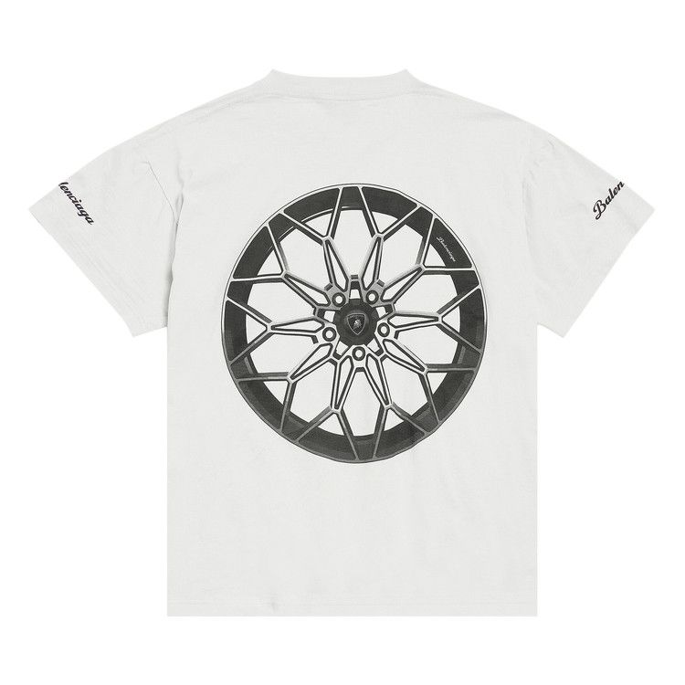 Balenciaga x Lamborghini Graphic T-Shirt 'Dirty White'