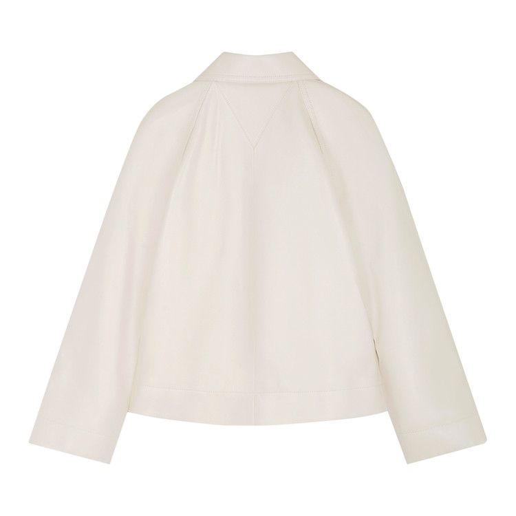 Balenciaga Raglan Sleeved Leather Jacket 'Pale Meringue'