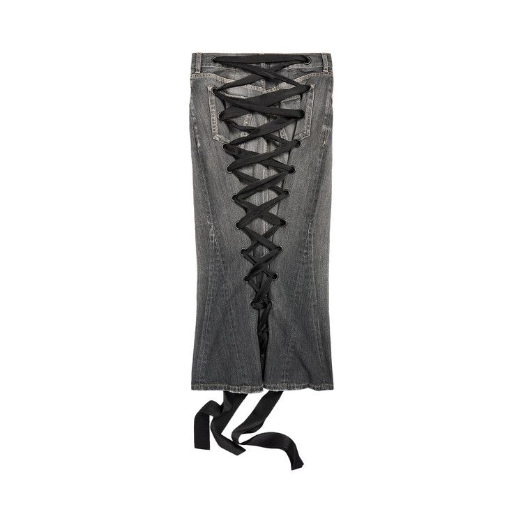 Balenciaga Lace-Up Skirt 'Dark Grey'