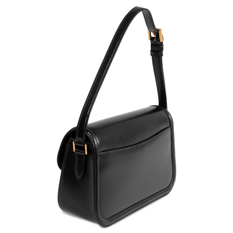 Saint Laurent Solferino Medium Leather Shoulder Bag 'Black'