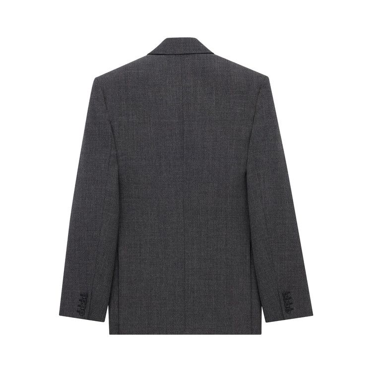 Saint Laurent Jacket In Wool 'Gris Chine'