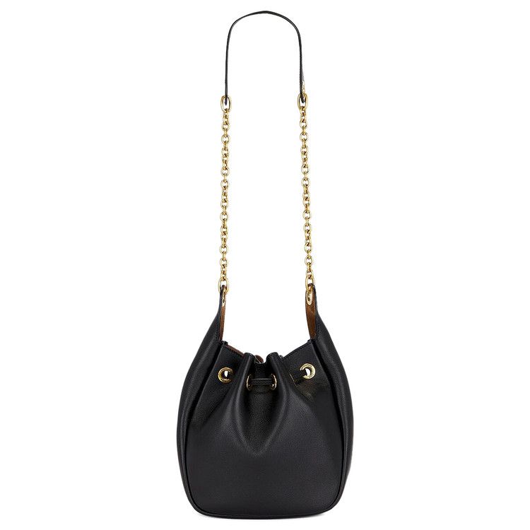Saint Laurent Cassandre Supple Bucket Bag 'Nero/Caramel Co'