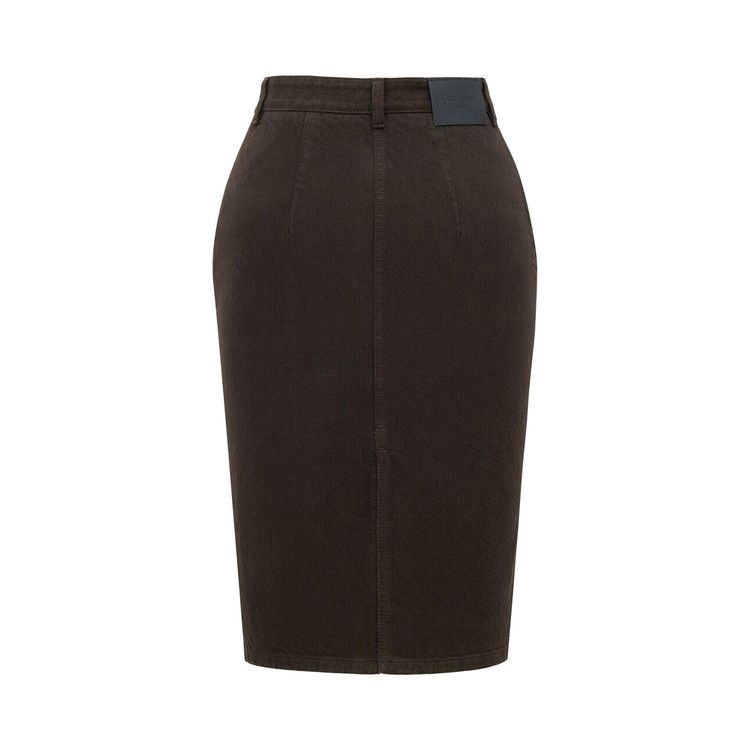Saint Laurent Back Slit Skirt 'Deep Brown'