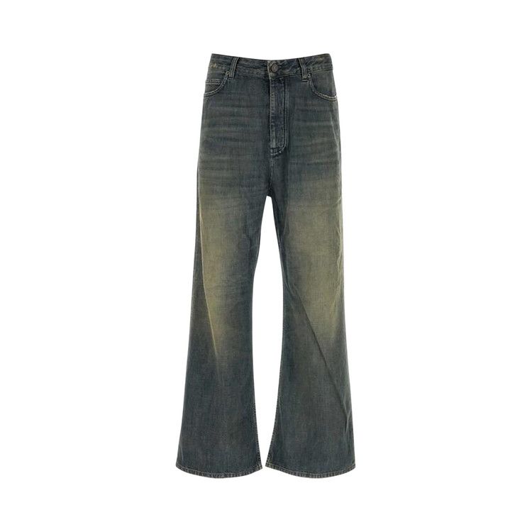 Balenciaga Low Crotch Pants 'Navy/Green/Yellow'
