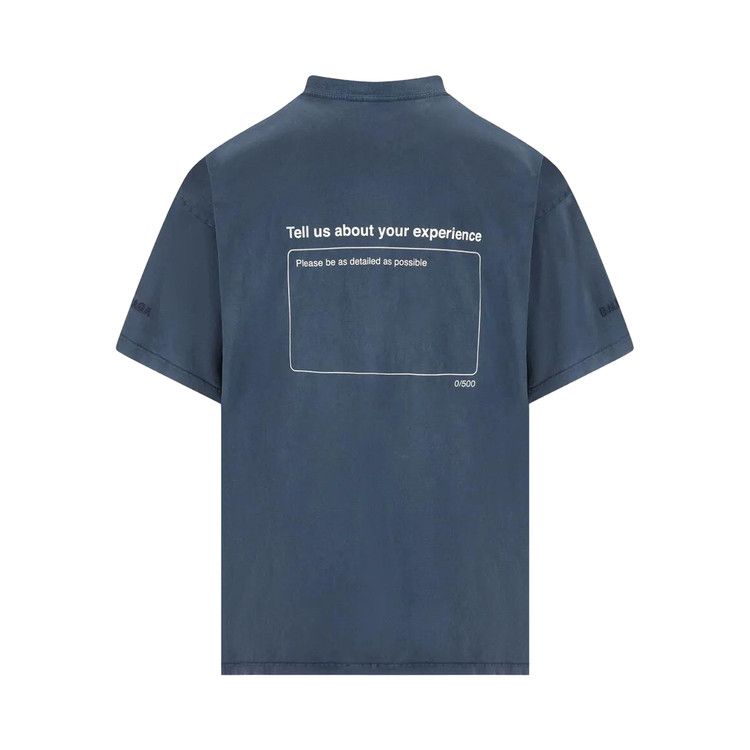 Balenciaga Twisted Crew Neck T-Shirt 'Washed Navy'