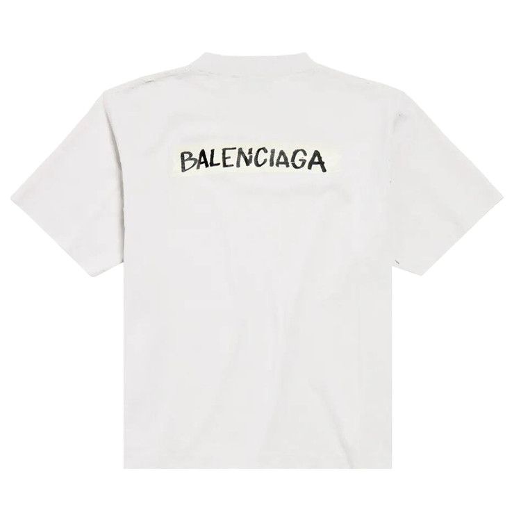 Balenciaga Medium Fit Crew Neck T-Shirt 'Dirty White'