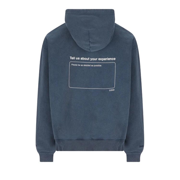 Balenciaga Oversized Drawstring Hoodie 'Washed Navy'