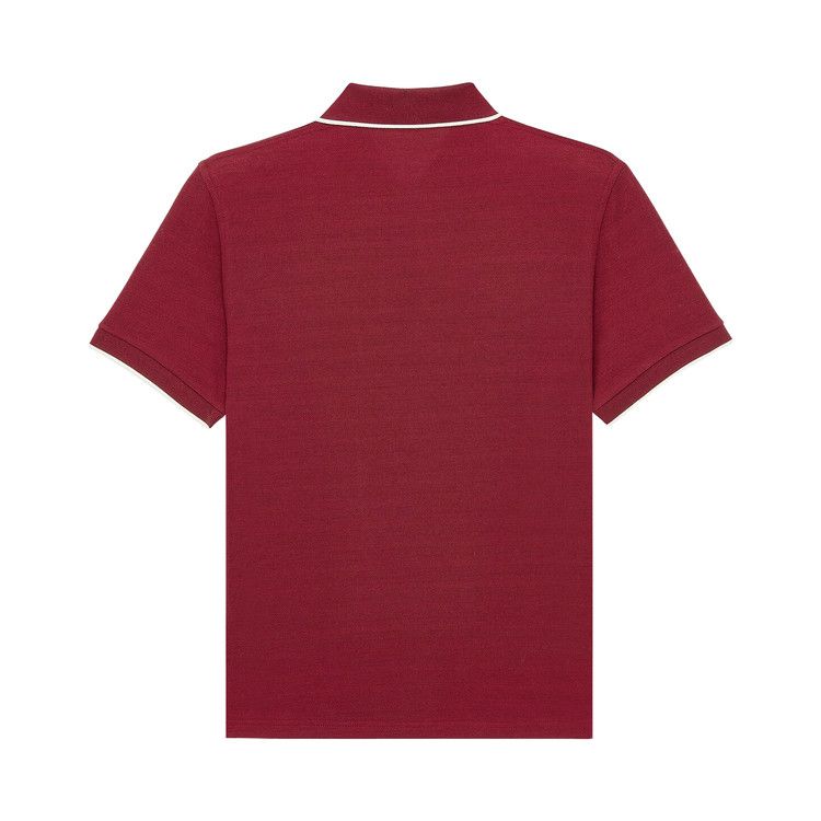 Saint Laurent Jersey Polo 'Bordeaux/Naturel'