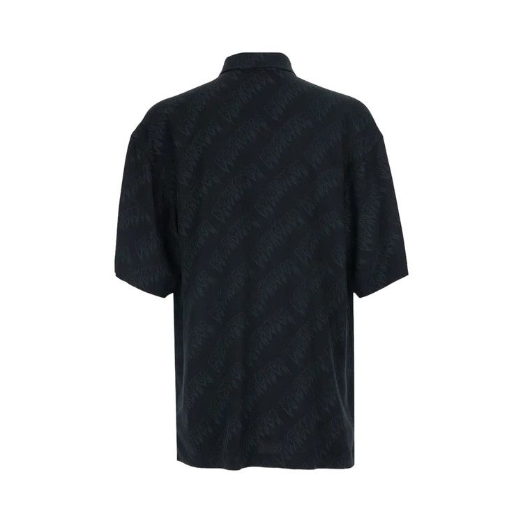 Balenciaga Short-Sleeve Large Fit Shirt 'Black'