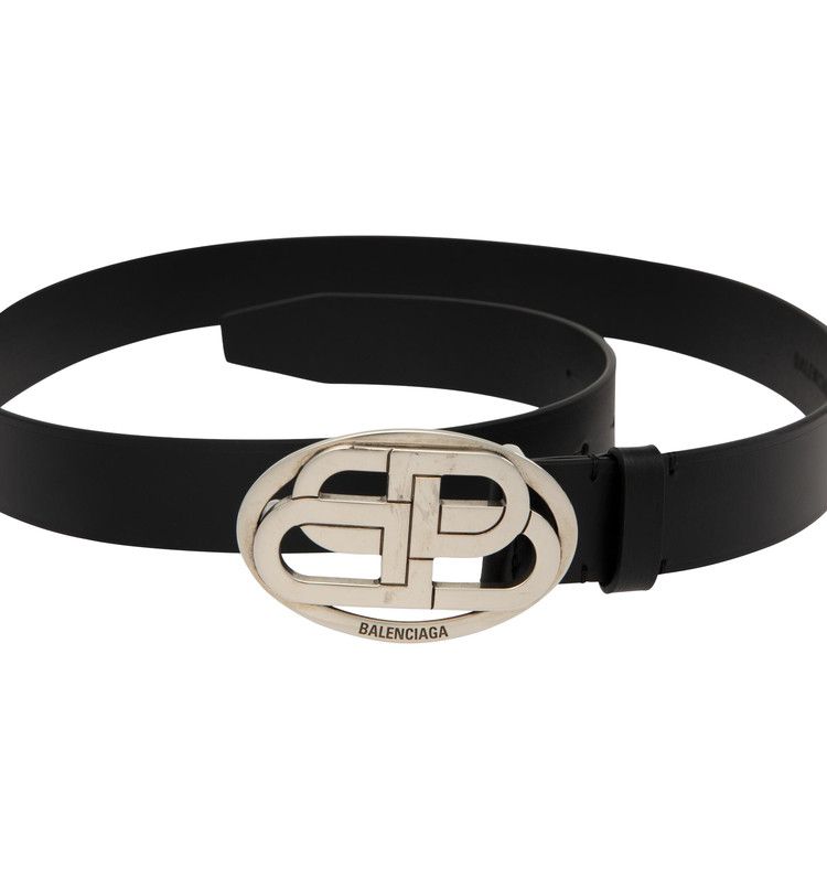 Balenciaga Oval BB Belt 'Black'