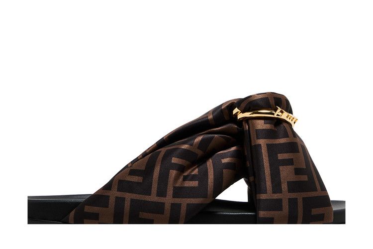 Fendi Wmns Feel FF Satin Slide 'Brown'