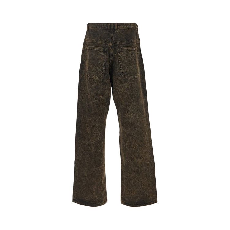 Balmain Distressed Effect Denim Jeans 'Black/Gold'