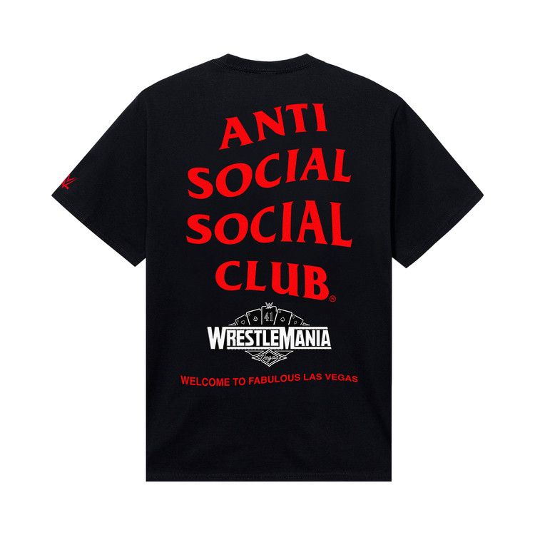 Anti Social Social Club x WWE Wrestlemania Las Vegas Tee 'Black'
