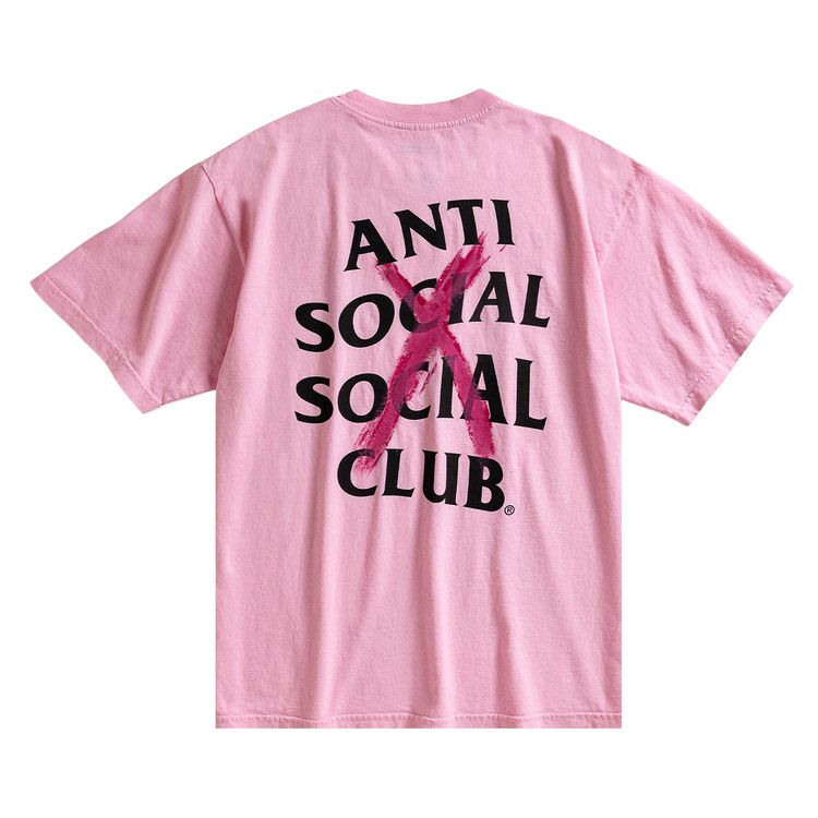 Anti Social Social Club Cancelled Hand Painted Tee 'Pink'