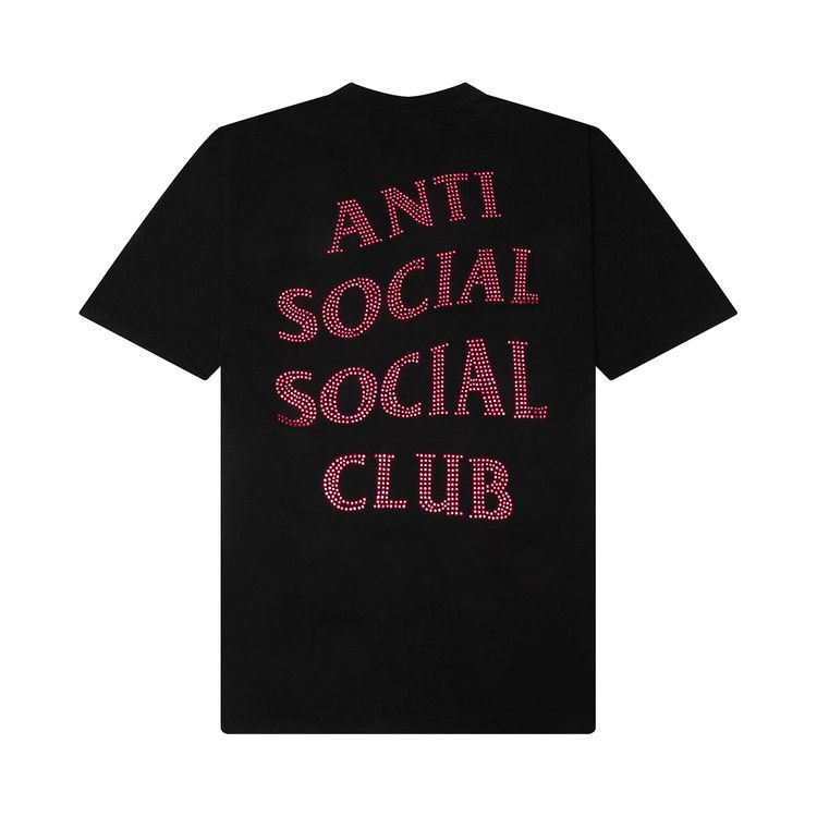 Anti Social Social Club Rhinestone Mind Games T-Shirt 'Black/Pink'