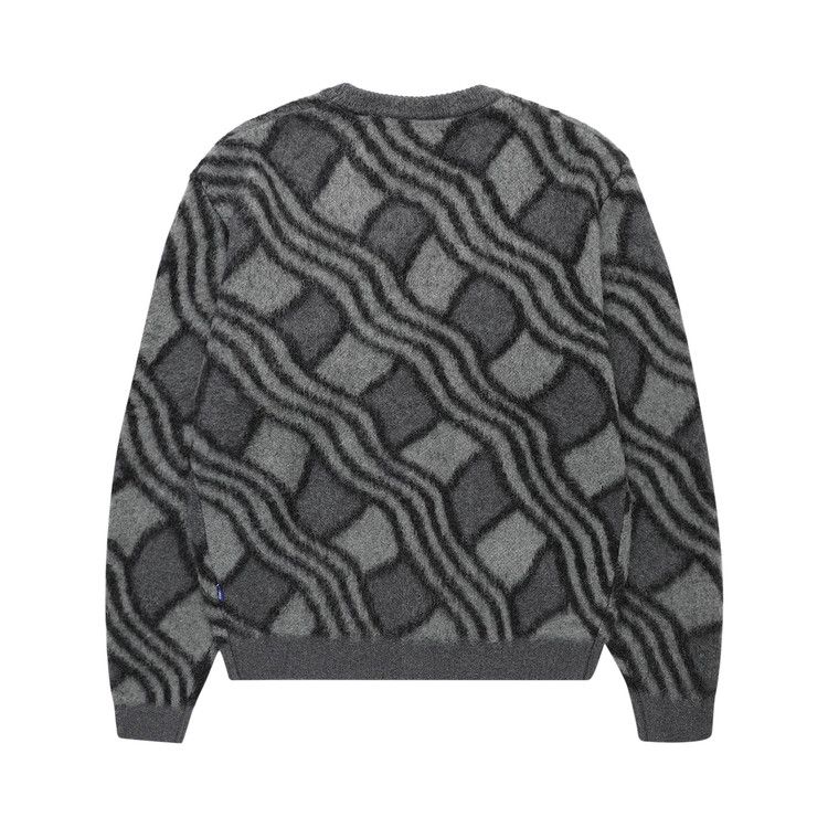 Awake NY Wavy Jacquard Cardigan 'Charcoal/Grey'