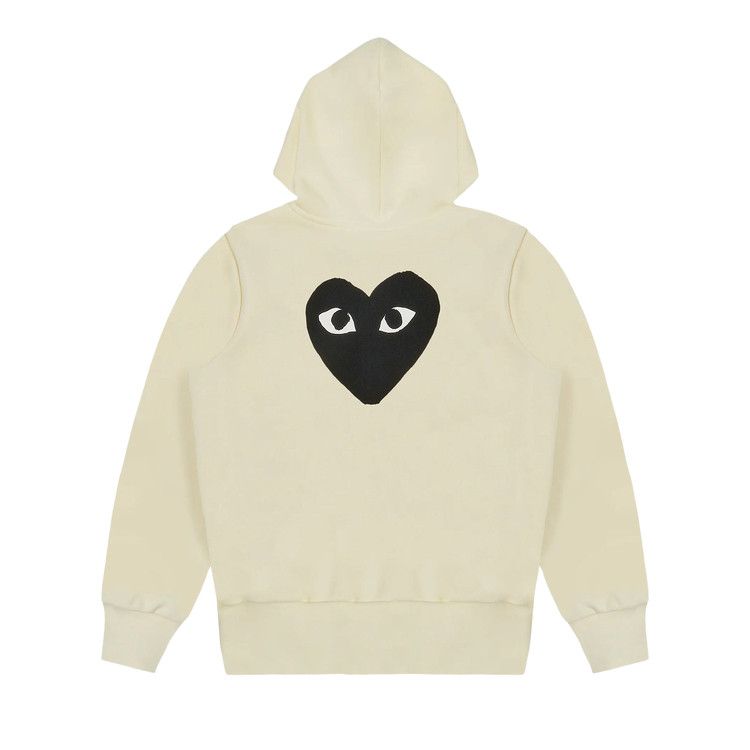 Comme des Garçons PLAY Zip-Up Sweatshirt 'White/Black'